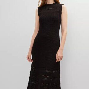 Ann Taylor Crochet Midi Dress